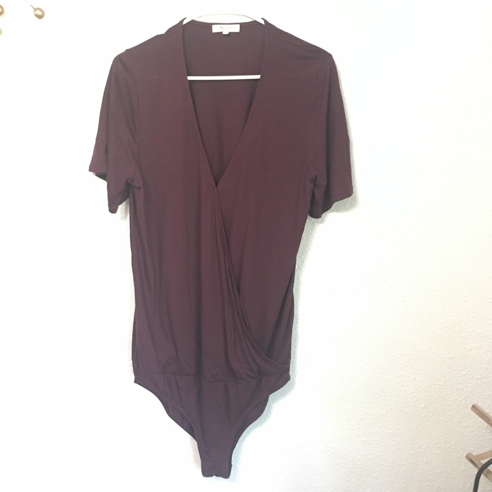 Madewell Wine Color BodySuit Size: XL